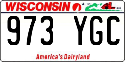 WI license plate 973YGC