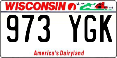 WI license plate 973YGK