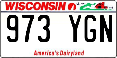 WI license plate 973YGN