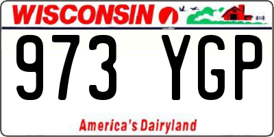 WI license plate 973YGP