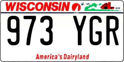 WI license plate 973YGR
