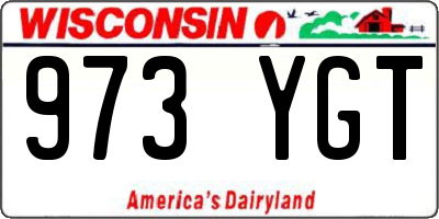 WI license plate 973YGT