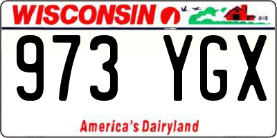 WI license plate 973YGX