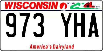 WI license plate 973YHA