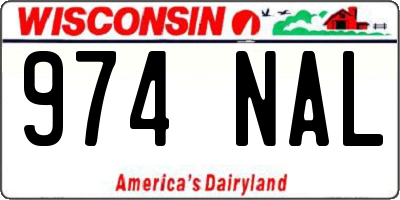 WI license plate 974NAL
