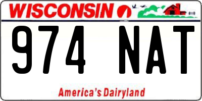 WI license plate 974NAT