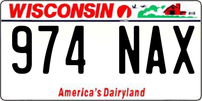 WI license plate 974NAX