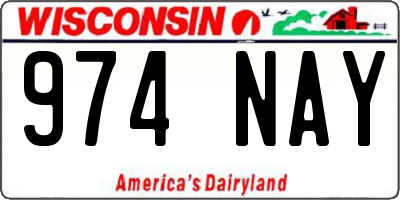WI license plate 974NAY