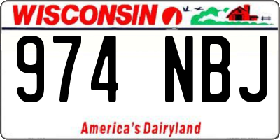 WI license plate 974NBJ