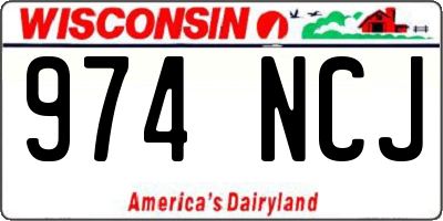 WI license plate 974NCJ