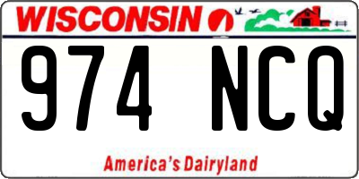WI license plate 974NCQ