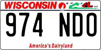 WI license plate 974NDO