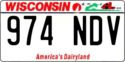 WI license plate 974NDV