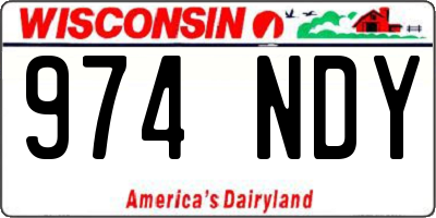 WI license plate 974NDY