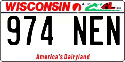 WI license plate 974NEN