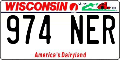 WI license plate 974NER