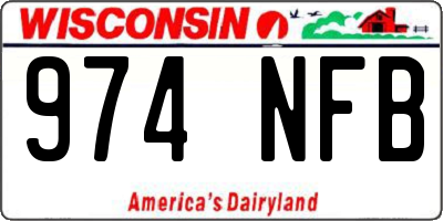 WI license plate 974NFB