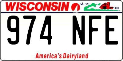 WI license plate 974NFE