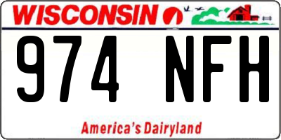 WI license plate 974NFH