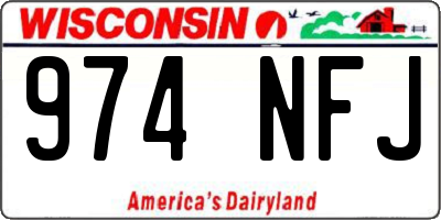 WI license plate 974NFJ