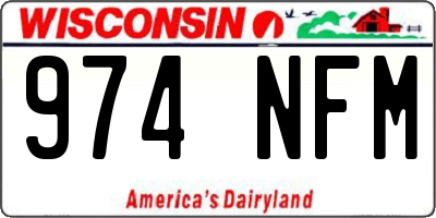 WI license plate 974NFM