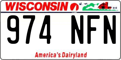 WI license plate 974NFN