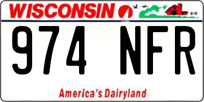 WI license plate 974NFR