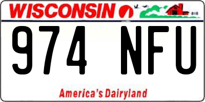 WI license plate 974NFU