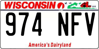 WI license plate 974NFV
