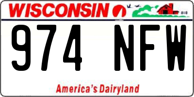 WI license plate 974NFW