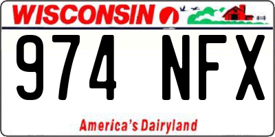 WI license plate 974NFX