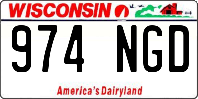 WI license plate 974NGD