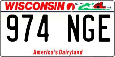 WI license plate 974NGE