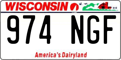 WI license plate 974NGF