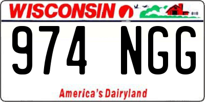 WI license plate 974NGG