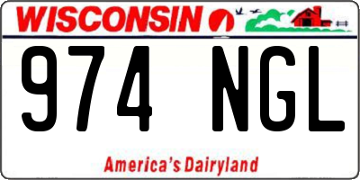 WI license plate 974NGL