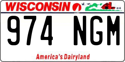 WI license plate 974NGM