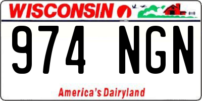 WI license plate 974NGN