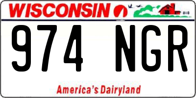 WI license plate 974NGR