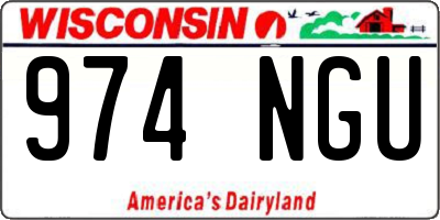 WI license plate 974NGU
