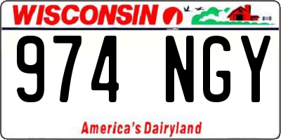 WI license plate 974NGY