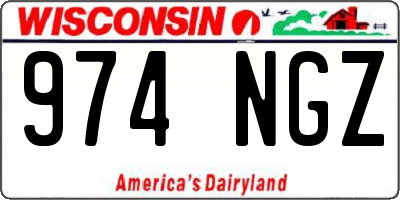 WI license plate 974NGZ