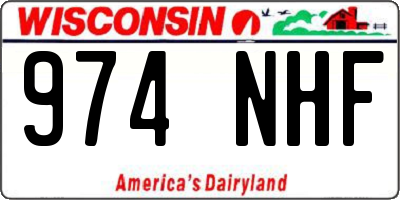 WI license plate 974NHF