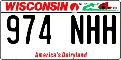 WI license plate 974NHH