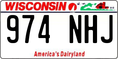 WI license plate 974NHJ