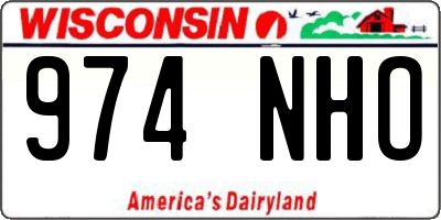 WI license plate 974NHO