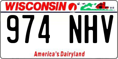 WI license plate 974NHV