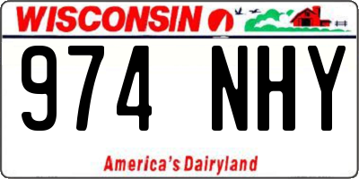 WI license plate 974NHY