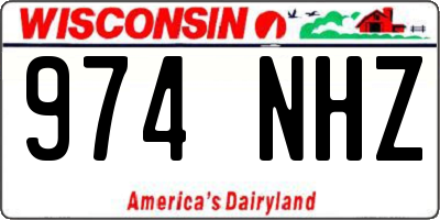 WI license plate 974NHZ