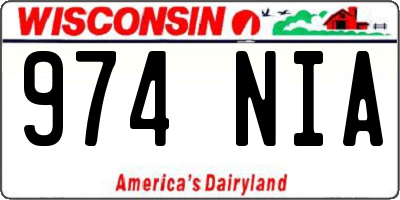 WI license plate 974NIA